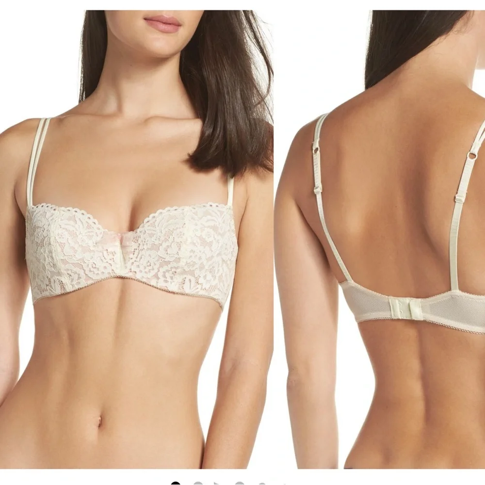b.tempt’d by Warcoal ivory balconette bra